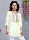 Off White Colour New Designer Ethnic Wear Heavy Rayon Latest Top Collection Alesong 33